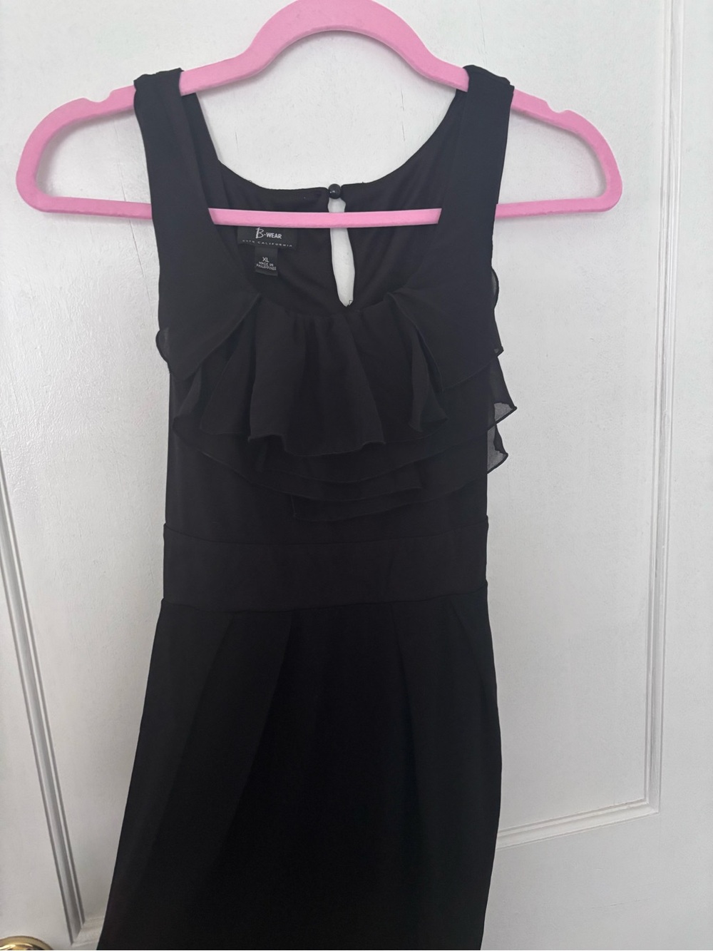 Bwear Black Ruffle Sheath Dress